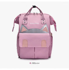 Cartoon Cat Mommy Maternity Backpack Large Capacity Waterproof Mummy Bag