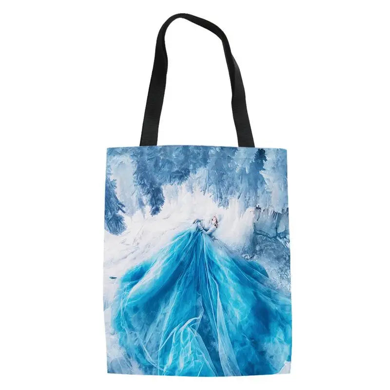 Casual Canvas Bag Women Beach Bags Girl Single Shoulder Shopping Tote Handbags L