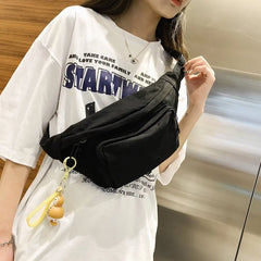 Canvas Women Chest Bag Large Capacity Anti-Theft Crossbody Bag