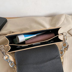 Casual Women PU Leather Chain Shoulder Bag Top-handle Handbag