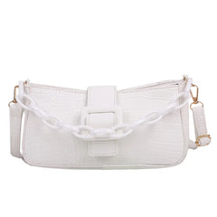 Crocodile Pattern Women's Shoulder Messenger Bag Chain Bag