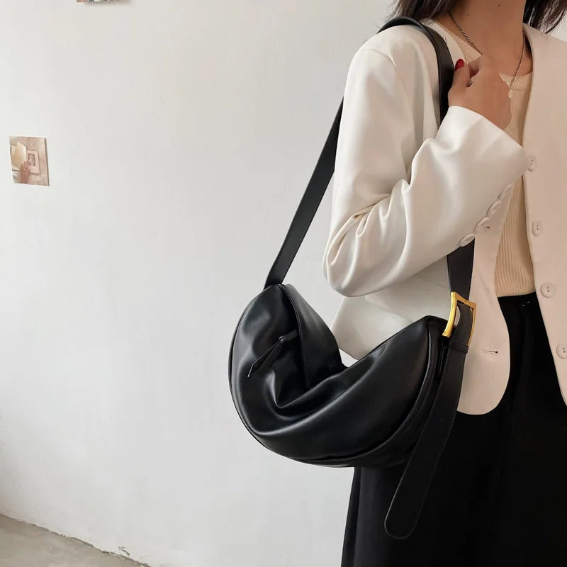 Women's Crossbody Bag Large Capacity Soft PU Leather Shoulder Bag