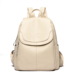Women Pu Leather Backpack Large Capacity School Bags for Girls
