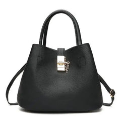 Women PU Leather Bucket Shoulder Bags Larger Capacity Crossbody