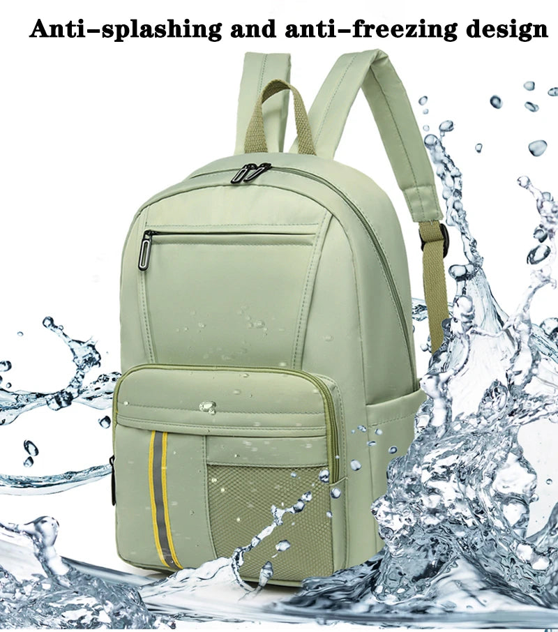 Waterproof Nylon Women Backpack Multi-pocket Laptop Unisex Travel Bag
