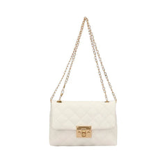 Chain PU Leather Shoulder Bag Women Crossbodybag Handbag No Zipper