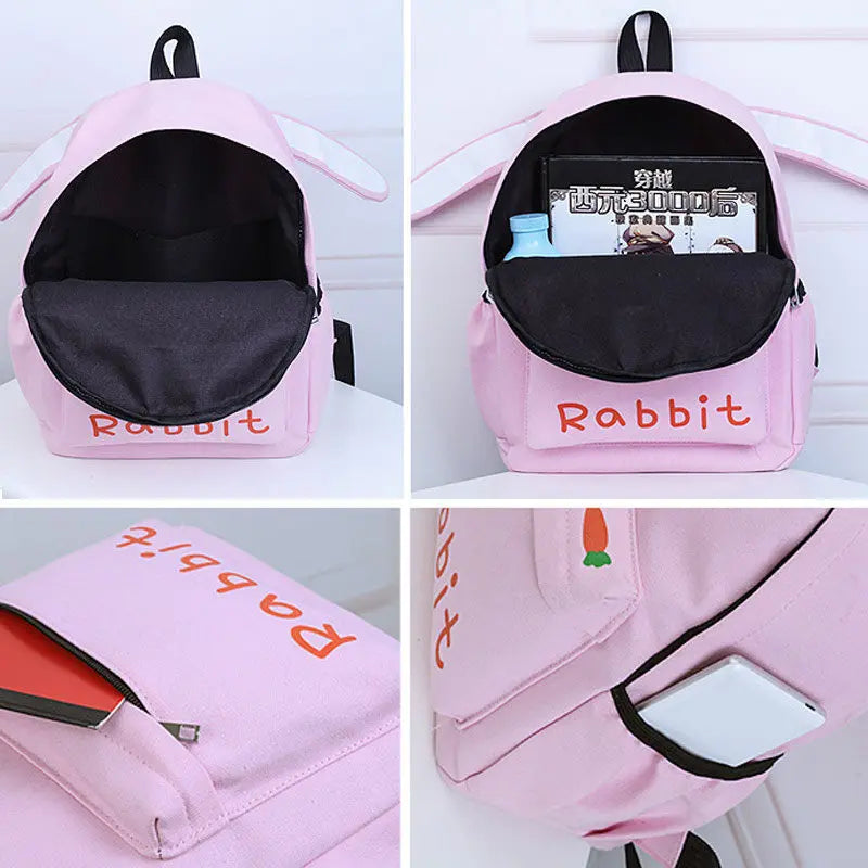 Harajuku Style Long Ears Backpack Student School Bag