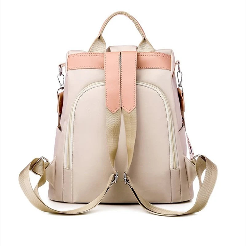 Embroidered Backpack Women Small Fresh Oxford Cloth Backpack Anti-Theft