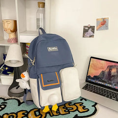 Girl Students School Bags Women Canvas Waterproof Backpack