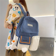 Girl Students School Bags Women Canvas Waterproof Backpack