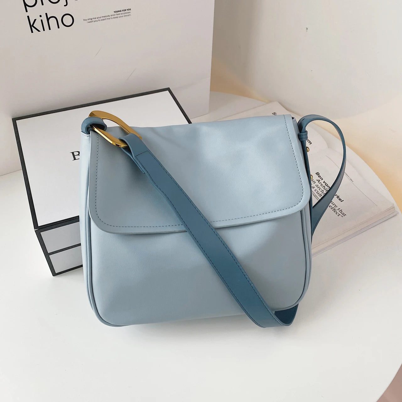 Women's Leather Messenger Bag Shoulder Handbag Tote