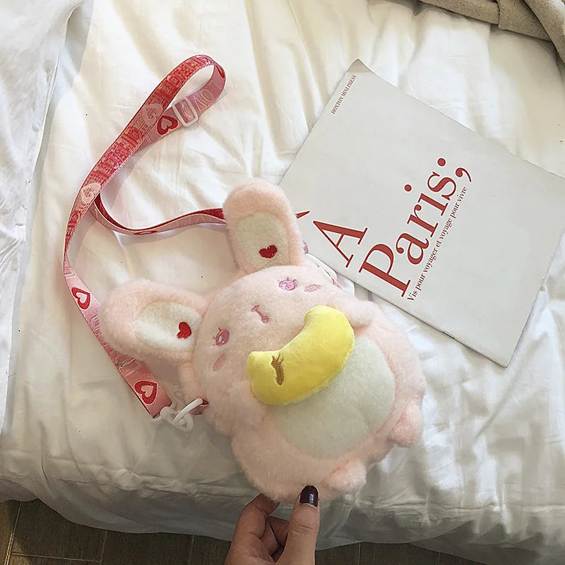 Cat Shoulder Bag Women Plush Mobile Phone Purse
