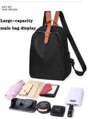 Oxford Cloth Backpack Ladies Large Capacity School Bag