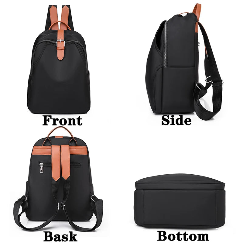 Oxford Cloth Backpack Ladies Large Capacity School Bag