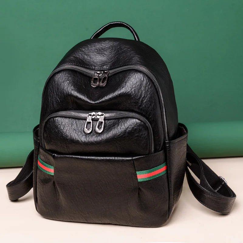 Teenage Girls' PU Leather Backpack