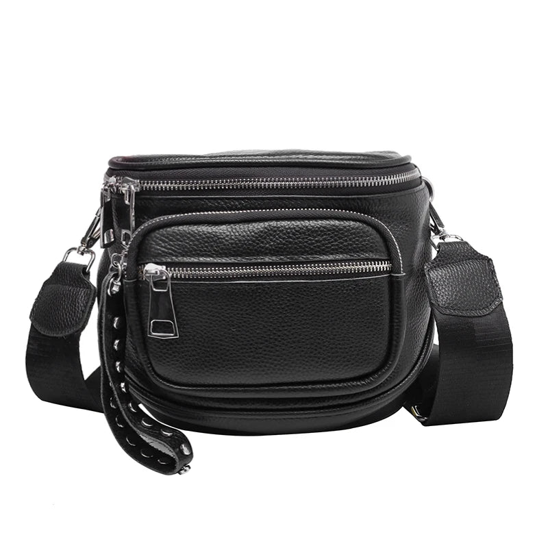 Cowhide Leather Handbag for Women - High Ladies Shoulder Bag Totes