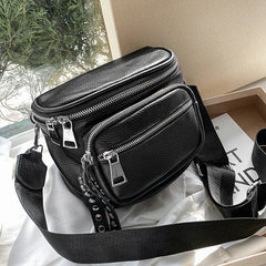 Cowhide Leather Handbag for Women - High Ladies Shoulder Bag Totes