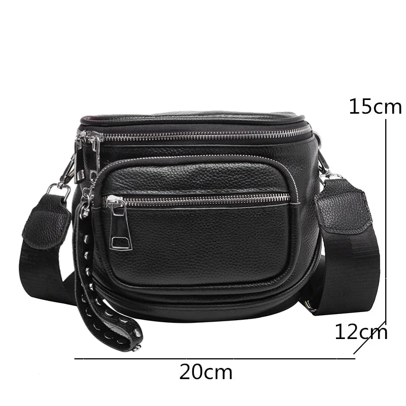 Cowhide Leather Handbag for Women - High Ladies Shoulder Bag Totes
