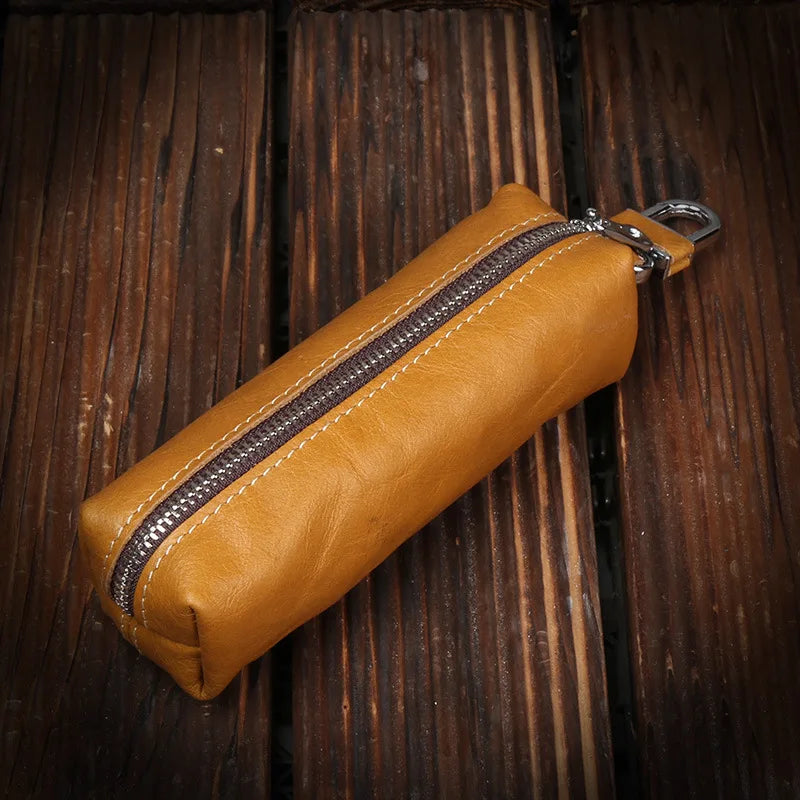 Leather Keychain Organizer Pouch Men Women