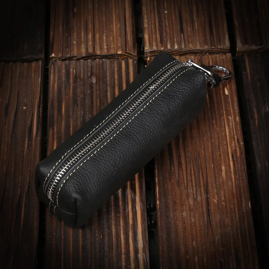 Leather Keychain Organizer Pouch Men Women