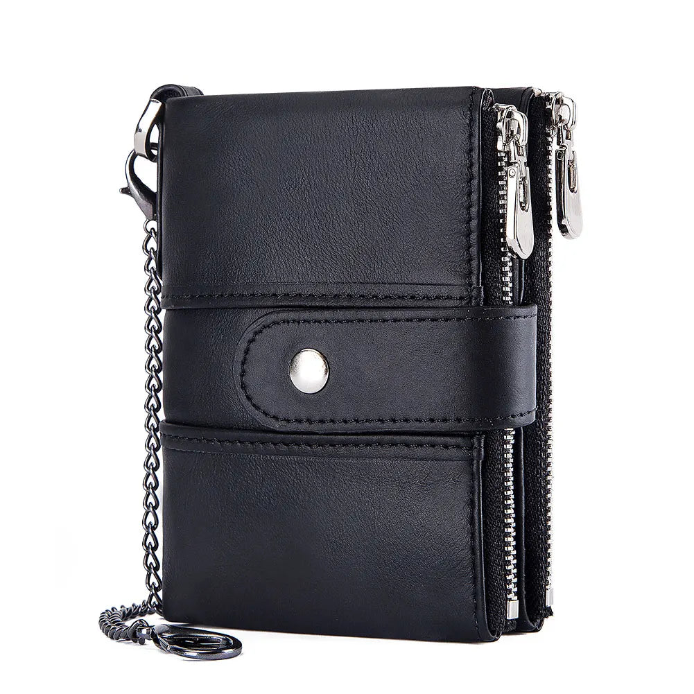 Vintage Leather Men Wallet Short Purse High Quality