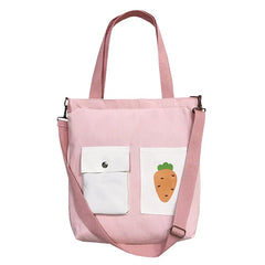 Girls Shoulder Bag Printed Canvas Lady Messenger Crossbody Bag