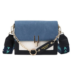 Retro Wide Shoulder Strap Messenger Bag for Women