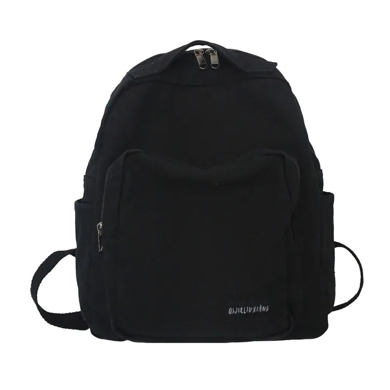 Canvas Women Backpack Large Capacity Casual Travel Bag for Teenage Girls