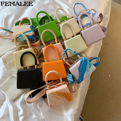 High Leather Handbags Summer Solid Lady Crossbody Purses Female Tote