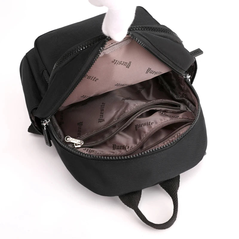 Waterproof Nylon Women's Backpack Mini Shopping Bag