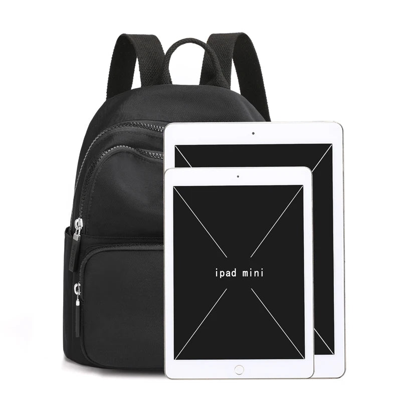 Waterproof Nylon Women's Backpack Mini Shopping Bag