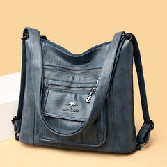 Women's PU Leather Shoulder Bag Large Capacity Handbag Sac A Main