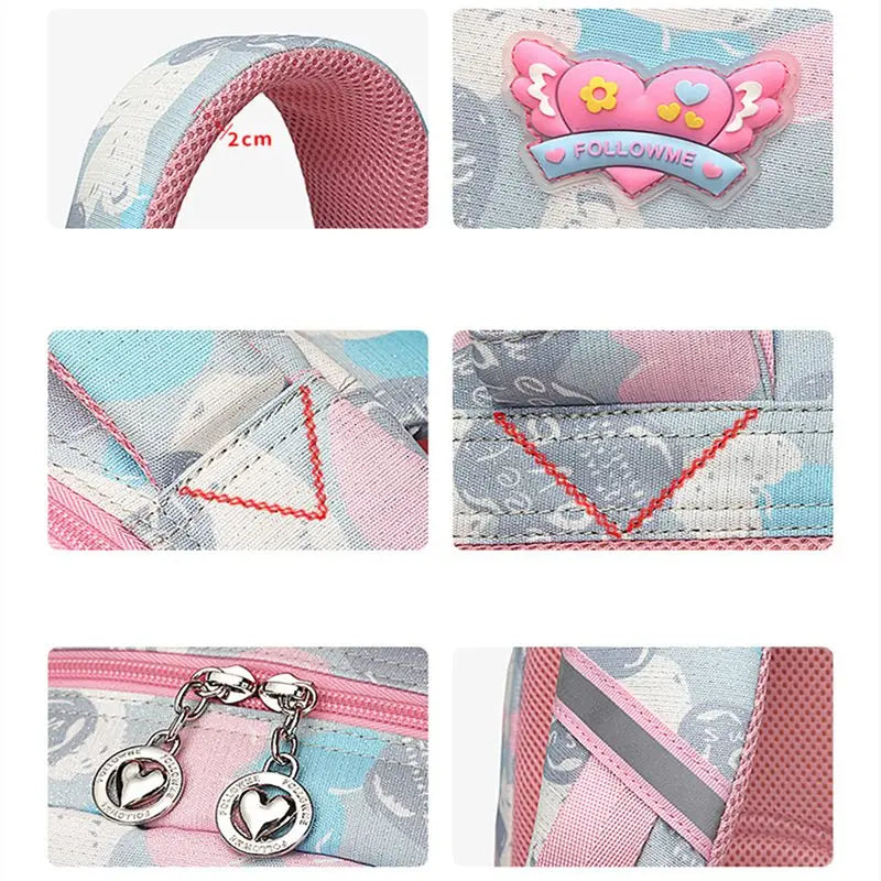 Kids Backpack Schoolbag for Girls Big Capacity Satchel Kids Book Bag