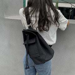 Canvas Drawstring Messenger Bag Female Student Bag
