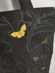 Embroidered Butterfly Canvas Crossbody Bag