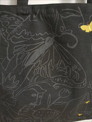 Embroidered Butterfly Canvas Crossbody Bag