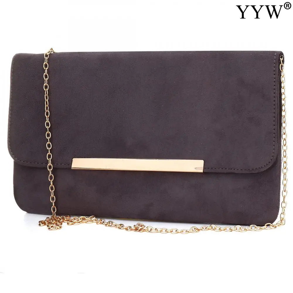 Velvet Shoulder Clutch Bag with Strap for Women Wedding Party