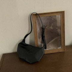 Large Capacity Casual Shoulder Bag Solid Pu Leather Crossbody Bags