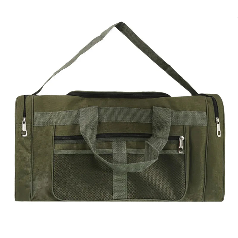 Large Capacity Storage Bag Waterproof Portable Army Green Travel Bag