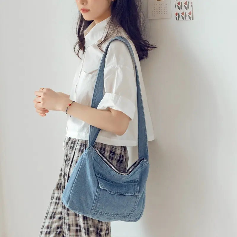 Large Capacity Women Shoulder Bag Street Canvas Casual Handbag