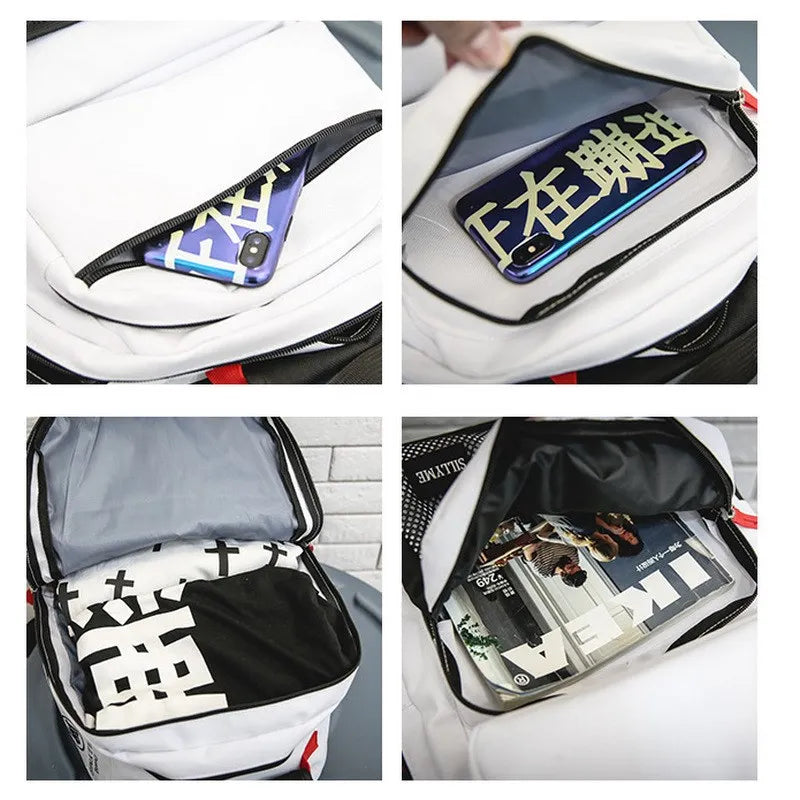 Large Men Backpack Women School Bag High College Student Multifunction