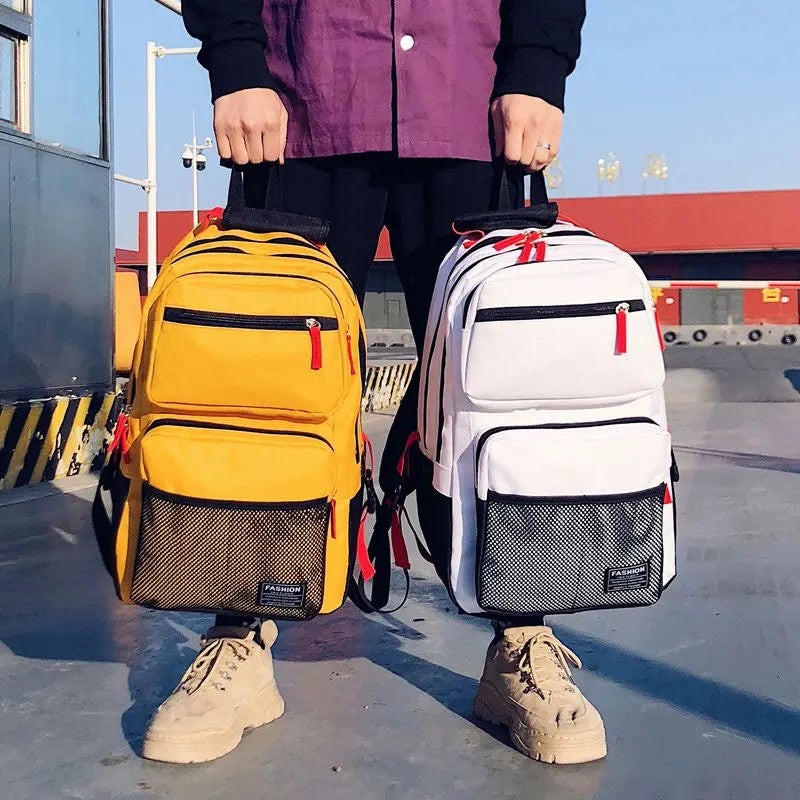 Large Men Backpack Women School Bag High College Student Multifunction