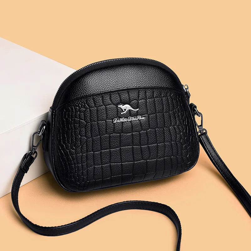 Women High Leather Shoulder Messenger Bags Famous Brands Purses and Handbags