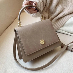 Soft Vintage Square Matte Bag Ladies PU Leather Crossbody Shoulder Bag