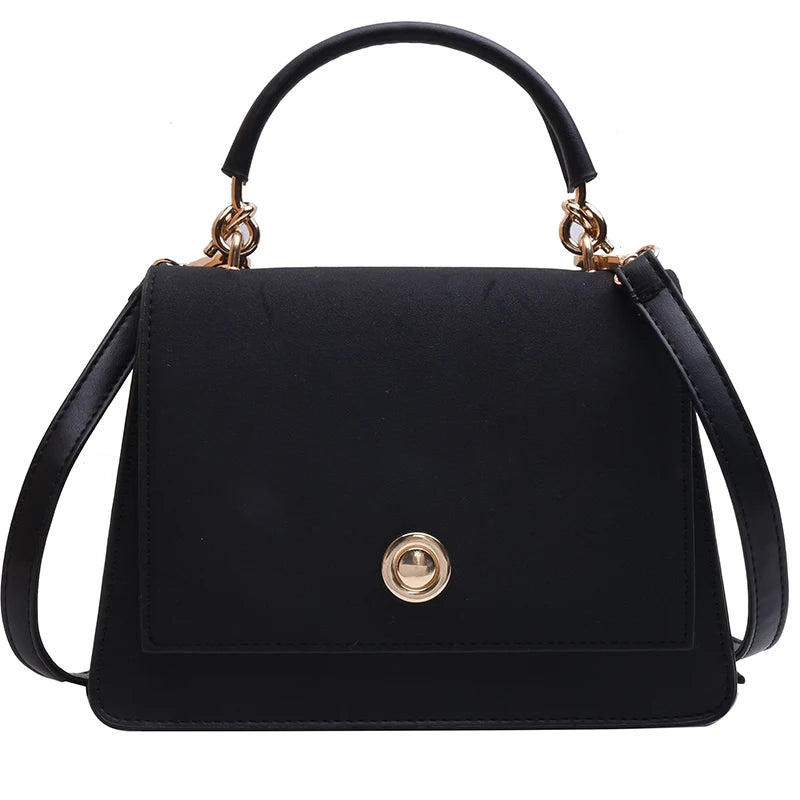 Soft Vintage Square Matte Bag Ladies PU Leather Crossbody Shoulder Bag