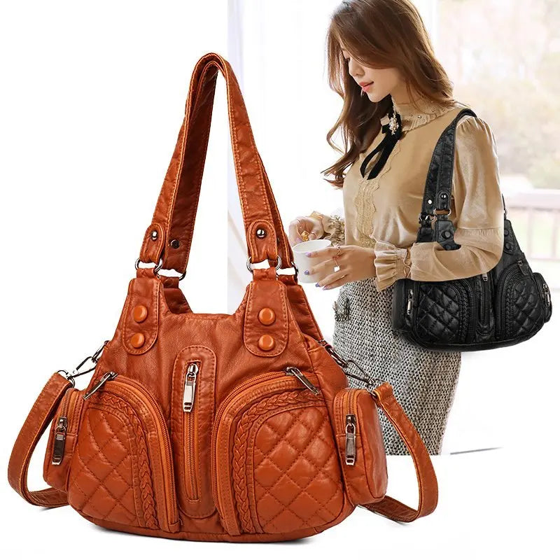 Soft Leather Handbag Women Shoulder Bag Female Crossbody Tote Bag