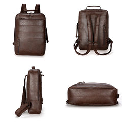 Casual Waterproof PU Leather Backpack for Travel
