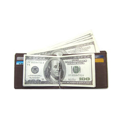 Men Short Skin Wallet PU Leather Money Clips Solid Thin Wallet