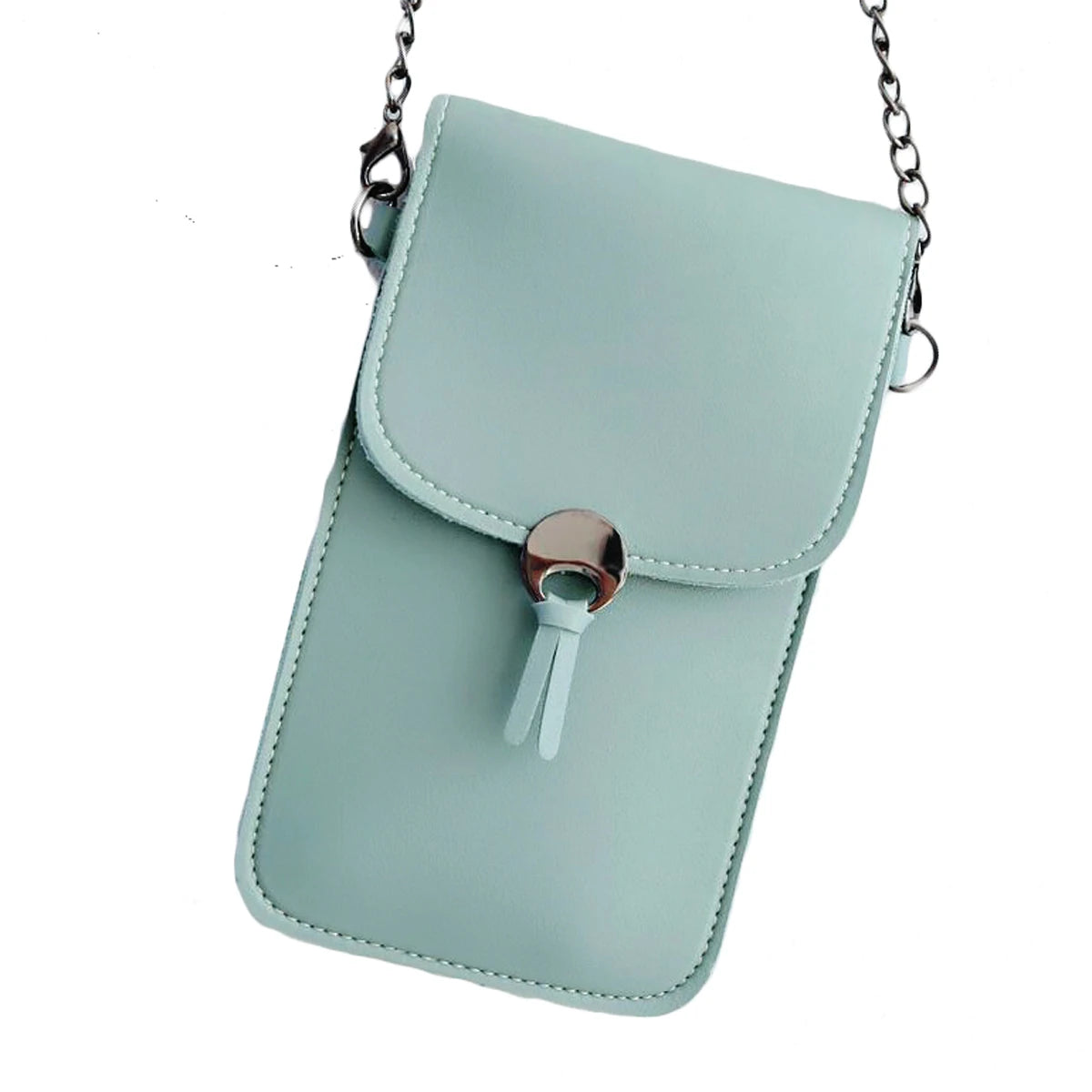 Metal Chain Girl Casual Handbag, Crossbody Shoulder Bag