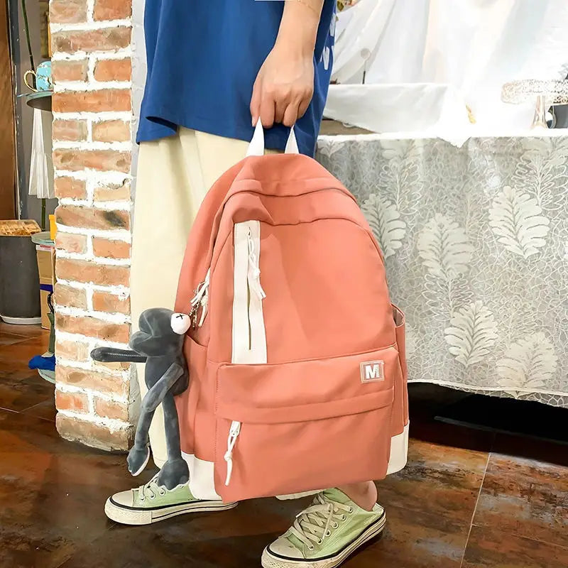 Waterproof Panelled Backpack for Women 15.6 inch Laptop Travel Bags
